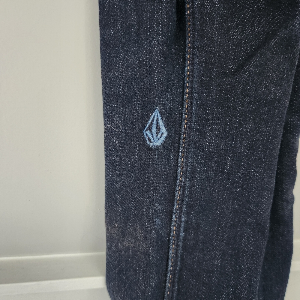 Volcom Dark Blue Straight Leg Jeans Classic Style Size 28 - Picture 4 of 8